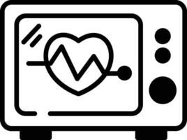 Kardiogramm Glyphe und Linie Vektor Illustration