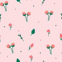 söt rosa tulpaner sömlös vår bakgrund.mammas dag,födelsedag.mönster för textil, tapet, förpackning, omslag vektor