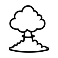 schwarz Vektor Pilz Wolke Symbol isoliert auf Weiß Hintergrund