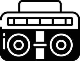 Boombox Glyphe und Linie Vektor Illustration