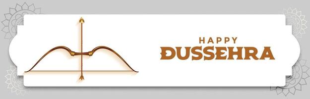 glücklich Dussehra Festival breit Banner mit Bogen und Pfeil Vektor