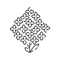 vår blommor linje ikon. skog ormbunke eukalyptus konst lövverk naturlig löv örter. dekorativ skönhet elegant illustration för design hand dragen blomma. vektor