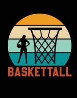 basketboll t-shirt design vektor