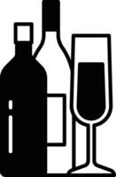 alkohol glyf och linje vektor illustration