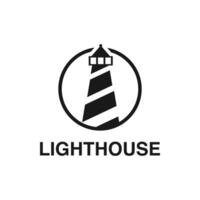 Leuchtturm-Logo-Template-Design. Vektor-Illustration. vektor