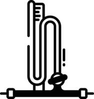 Manometer Glyphe und Linie Vektor Illustration