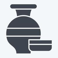 ikon vaser. relaterad till söder afrika symbol. glyf stil. enkel design illustration vektor