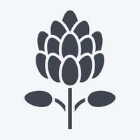 Symbol König Protea. verbunden zu Süd Afrika Symbol. Glyphe Stil. einfach Design Illustration vektor