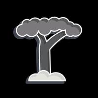 Symbol Baobab. verbunden zu Süd Afrika Symbol. glänzend Stil. einfach Design Illustration vektor