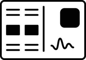 tragbar Drucker Glyphe und Linie Vektor Illustration