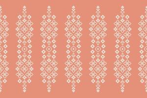 ethnisch geometrisch Stoff Muster Kreuz Stich.ikat Stickerei ethnisch orientalisch Pixel Muster Rose Rosa Gold Hintergrund. abstrakt, vektor, illustration. Textur, Kleidung, Schal, Dekoration, Seide Hintergrund. vektor