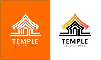 ai generiert Tempel Logo Symbol Symbol Kirche Turm Religion Gebäude Logo Design minimalistisch modern Vorlage vektor
