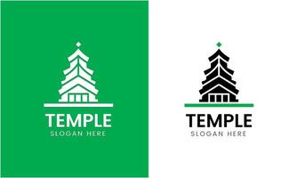 ai generiert Tempel Logo Symbol Symbol Kirche Turm Religion Gebäude Logo Design minimalistisch modern Vorlage vektor