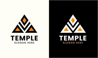 ai generiert Tempel Logo Symbol Symbol Kirche Turm Religion Gebäude Logo Design minimalistisch modern Vorlage vektor