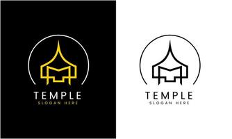 ai genererad tempel kyrka logotyp design ikon aning vektor