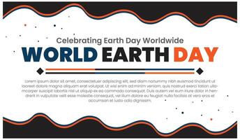 värld jord dag, från medvetenhet till verkan fira jord dag värld jord dag baner mall vektor