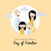Familienszene bis zum Internationalen Tag der Familien vektor