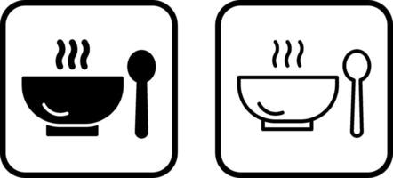 Suppe, Essen, Schüssel, Mahlzeit, heiß, Löffel, Vektor Symbol