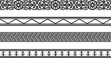 vektor sömlös yakut nationell prydnad. svartvit ramar, gränser för dekoration. kan vara Begagnade för sandblästring, plotter och laser skärande