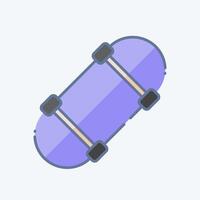 Symbol Skateboard. verbunden zu Skaten Symbol. Gekritzel Stil. einfach Design Illustration vektor