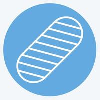 ikon grepptejp. relaterad till skridskoåkning symbol. blå ögon stil. enkel design illustration vektor