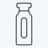 Symbol Sport Flasche. verbunden zu Skaten Symbol. Linie Stil. einfach Design Illustration vektor