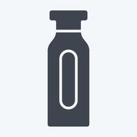 Symbol Sport Flasche. verbunden zu Skaten Symbol. Glyphe Stil. einfach Design Illustration vektor