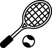 Tennis Glyphe und Linie Vektor Illustration