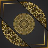 lyxig bakgrund mandala design i guld färg gratis vektor