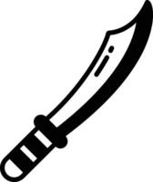 Messer Glyphe und Linie Vektor Illustration