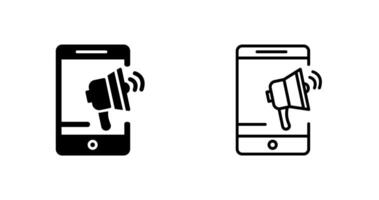 Vektorsymbol für mobile Werbung vektor