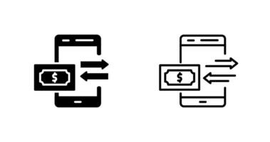 Geldtransfer-Vektorsymbol vektor