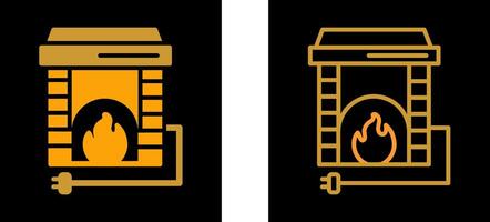 Vektorsymbol für elektrischen Kamin vektor