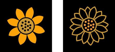 Symbol für Sonnenblumenvektor vektor