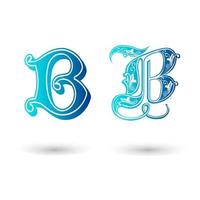 dekorativ keltisk bokstav b typografi vektor