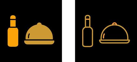 mat och öl vektor ikon