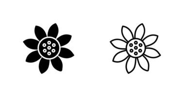 Symbol für Sonnenblumenvektor vektor