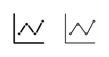 Liniendiagramm-Vektorsymbol vektor