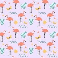 rosa flamingo sömlös bakgrund. vektor illustration