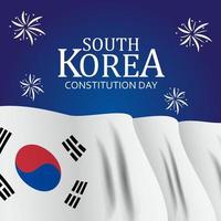 Südkorea-Verfassungstag-Hintergrund-Vektorillustration vektor