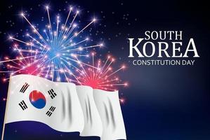 Südkorea-Verfassungstag-Hintergrund-Vektorillustration vektor
