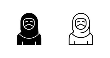 Frau mit Niqab-Vektorsymbol vektor