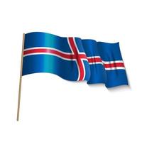 islands republiks flagga. vektor illustration