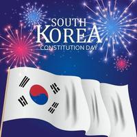 Sydkoreas konstitutionsdag bakgrund vektorillustration vektor