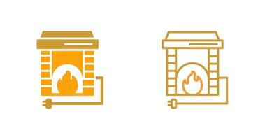 Vektorsymbol für elektrischen Kamin vektor