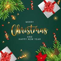 Feiertagsneues Jahr und frohe Weihnachten Hintergrundvektorillustration vektor