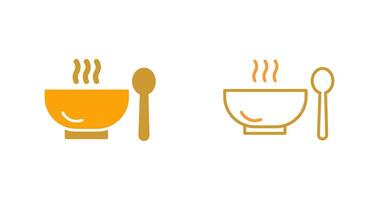 Suppe, Essen, Schüssel, Mahlzeit, heiß, Löffel, Vektor Symbol