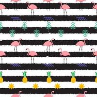 Sommer rosa Flamingo Musterdesign Hintergrund. Vektor-Illustration vektor