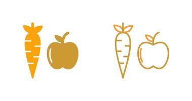frukt och grönsaker vektor ikon