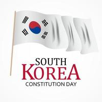 Südkorea-Verfassungstag-Hintergrund-Vektorillustration vektor